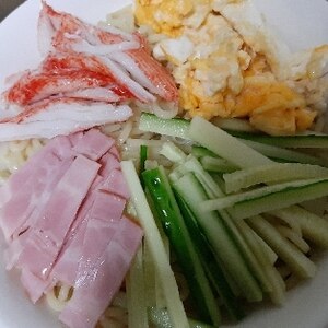 焼きそば麺で☆自家製タレの冷やし中華